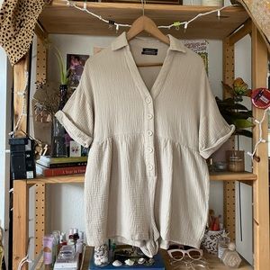Tan Urban Outfitters Romper